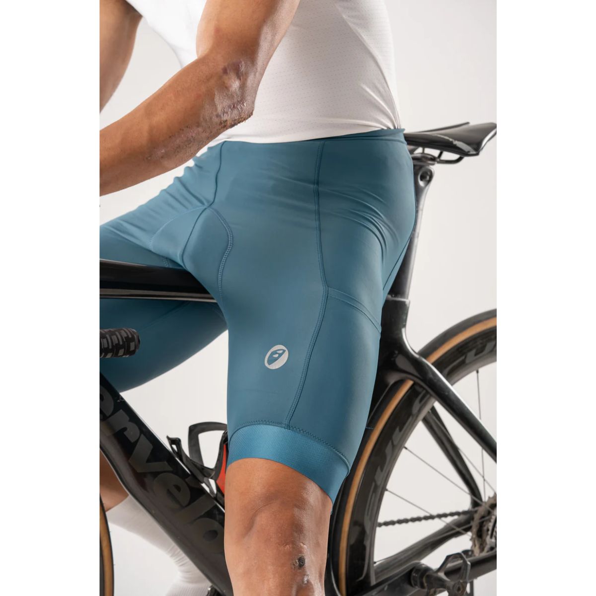 Mens Cycling - Endurance Bibless Shorts - Evolve - Teal Prima - OutdoorTravelGear.com