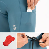 Mens Cycling - Endurance Bibless Shorts - Evolve - Teal Prima - OutdoorTravelGear.com