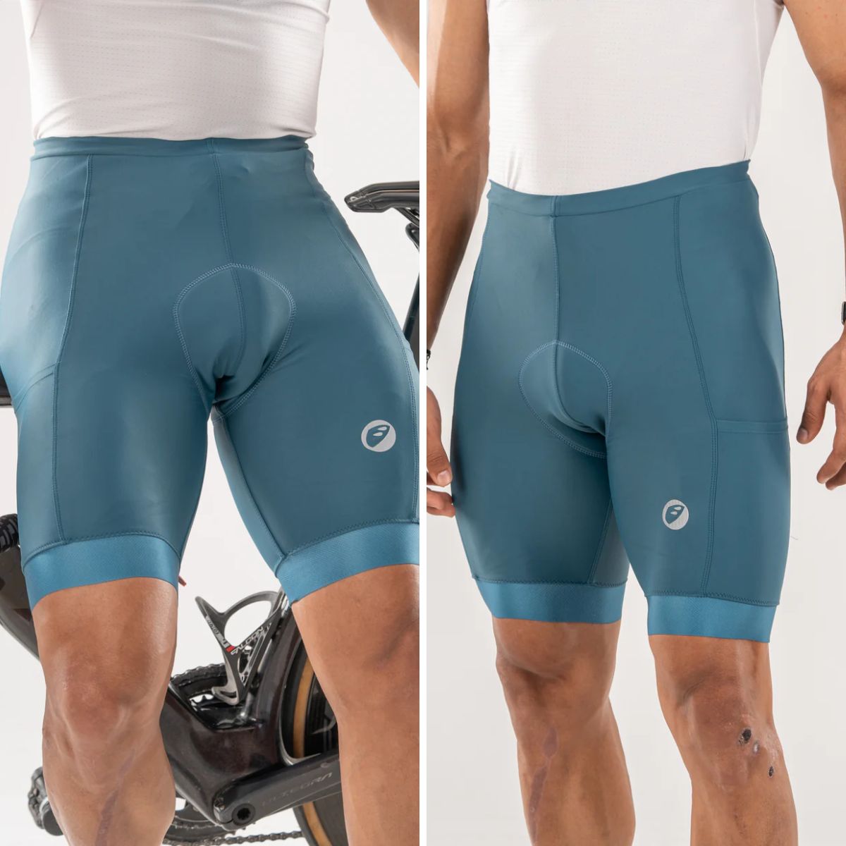 Mens Cycling - Endurance Bibless Shorts - Evolve - Teal Prima - OutdoorTravelGear.com