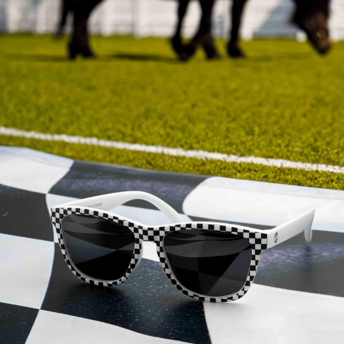 Race Ready Chequered - Black & White Checks Sunglasses