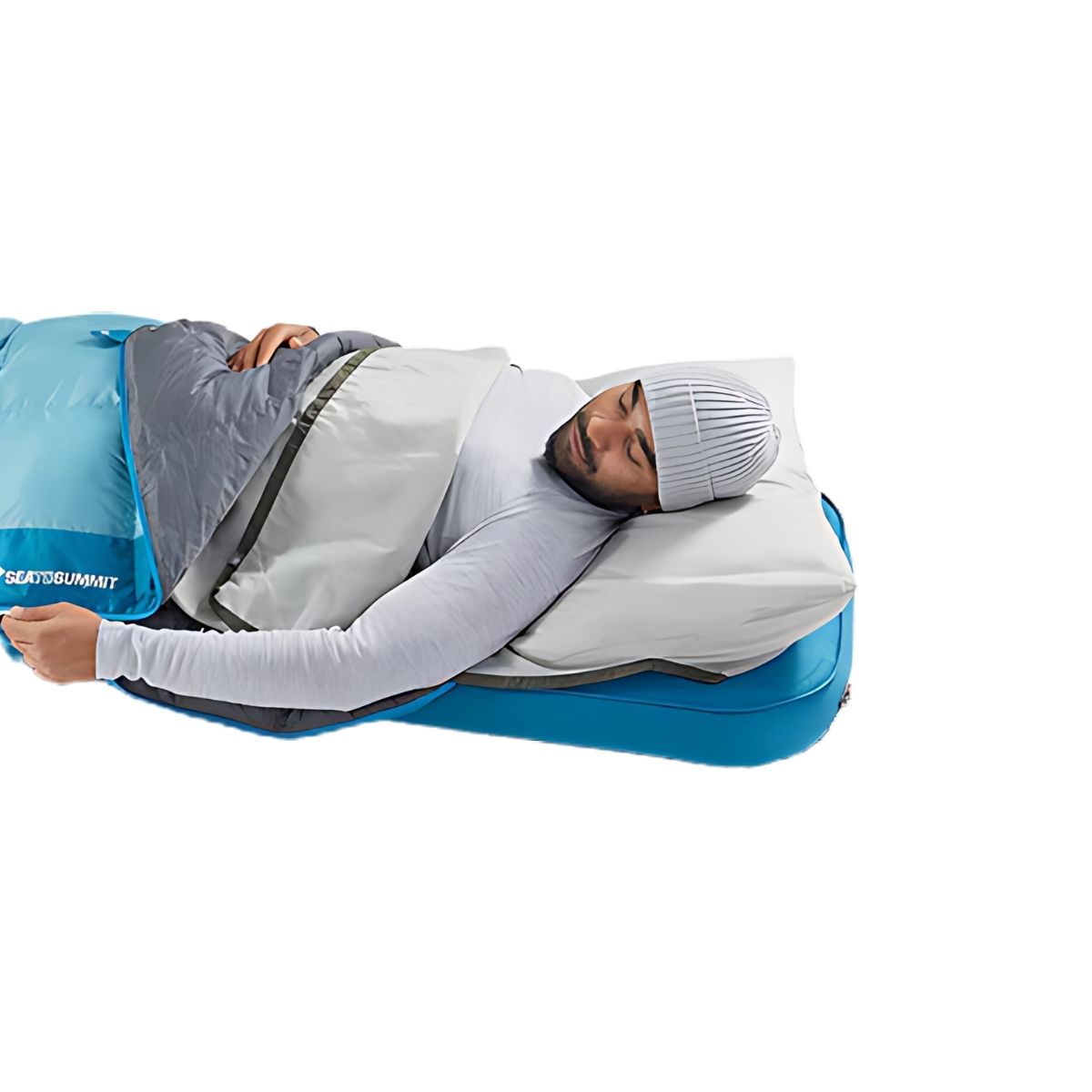 Silk Blend Sleeping Bag Liner - Rectangular with Pillow Sleeve - OutdoorTravelGear.com
