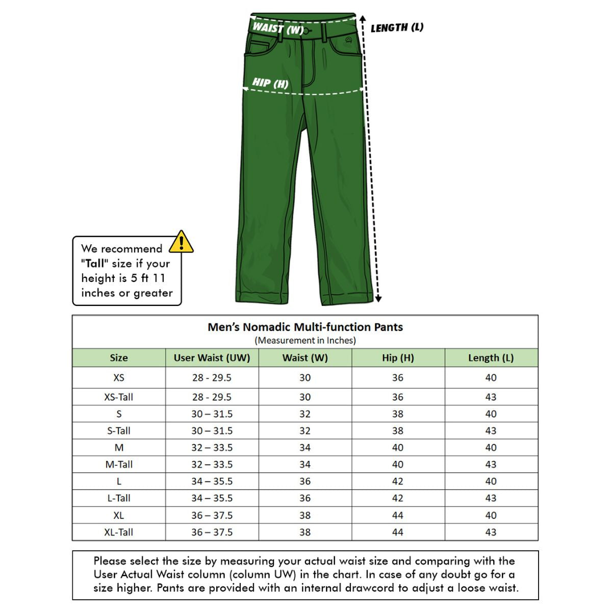 Men's Nomadic Multi-Function Pants - Jungle Green