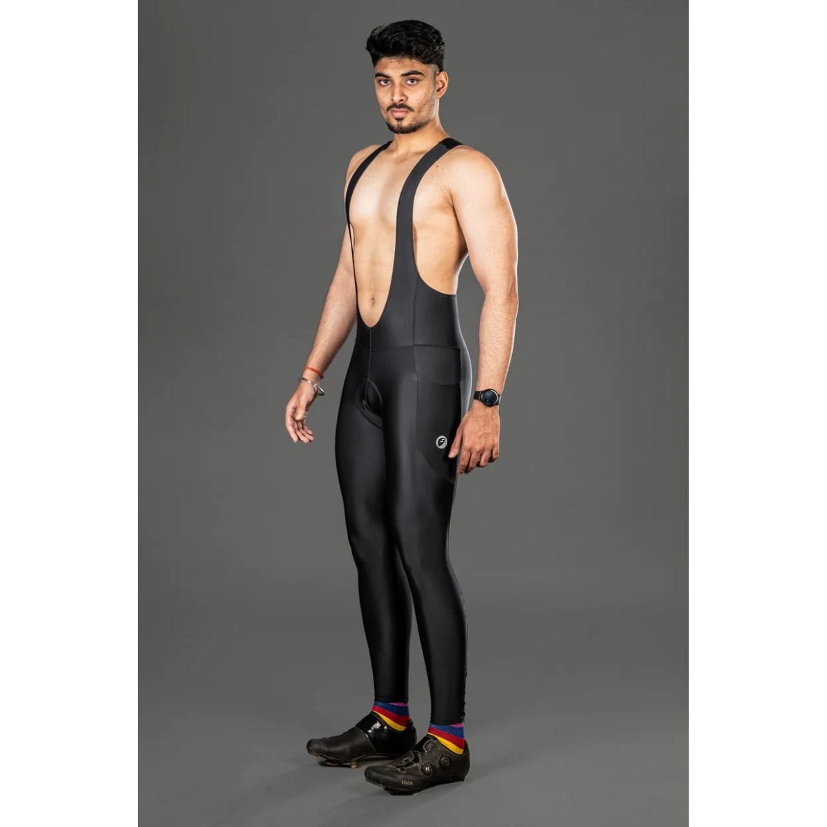 Mens Cycling Endurance Bib Full Tights - Gel Padded - Nightrider - OutdoorTravelGear.com