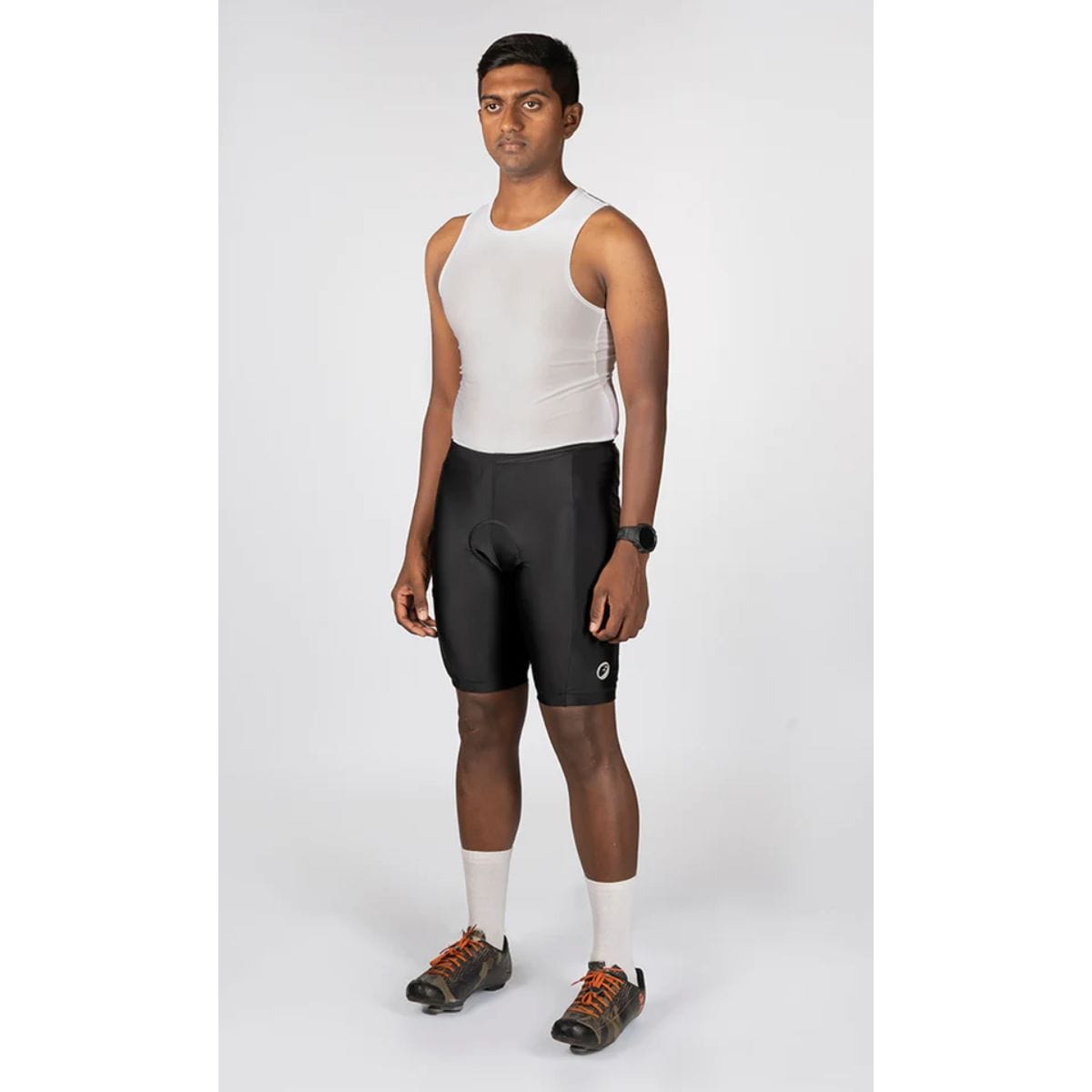 Mens Cycling Bibless Shorts Gel Padded Shorts Evolve Black