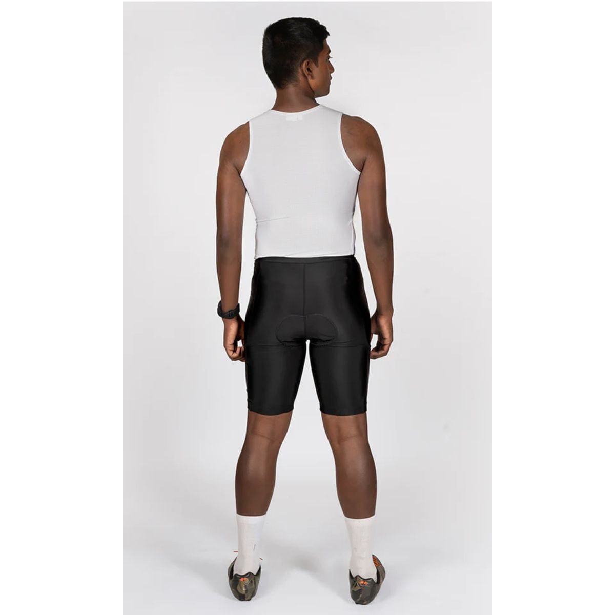 Mens Cycling Bibless Shorts - Gel Padded Shorts - Evolve - Black - OutdoorTravelGear.com