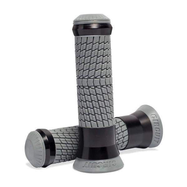 Storm Universal Motorcycle Handlebar Grips - Grey+Black - OutdoorTravelGear.com