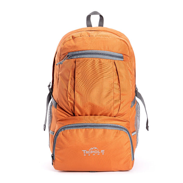 Foldable PAKEASY Backpack and Day Bag for Hiking and Day Trips - Orange 1