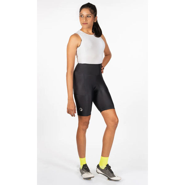 Womens Cycling Shorts - Padded Shorts - Evolve - Black 1