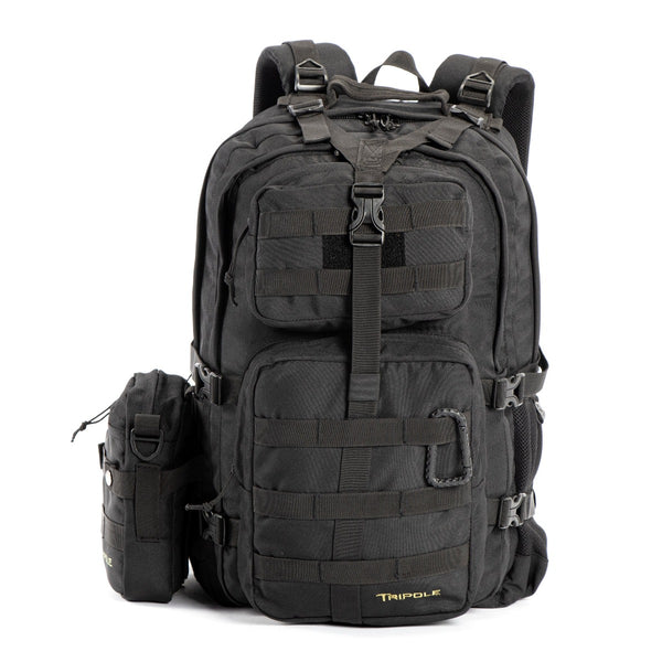 Tripole Alfa Military Tactical Backpack with Sling Bag Attachment -  46 Litres - Black 2