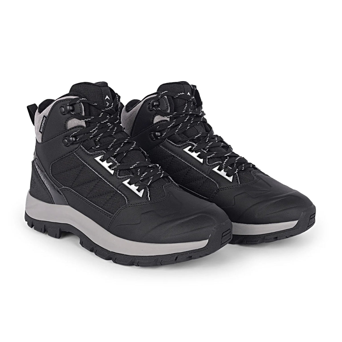 Men Waterproof Mid-Top Hiking Shoes with 3M Insulation | WH1104 - Black - OutdoorTravelGear.com