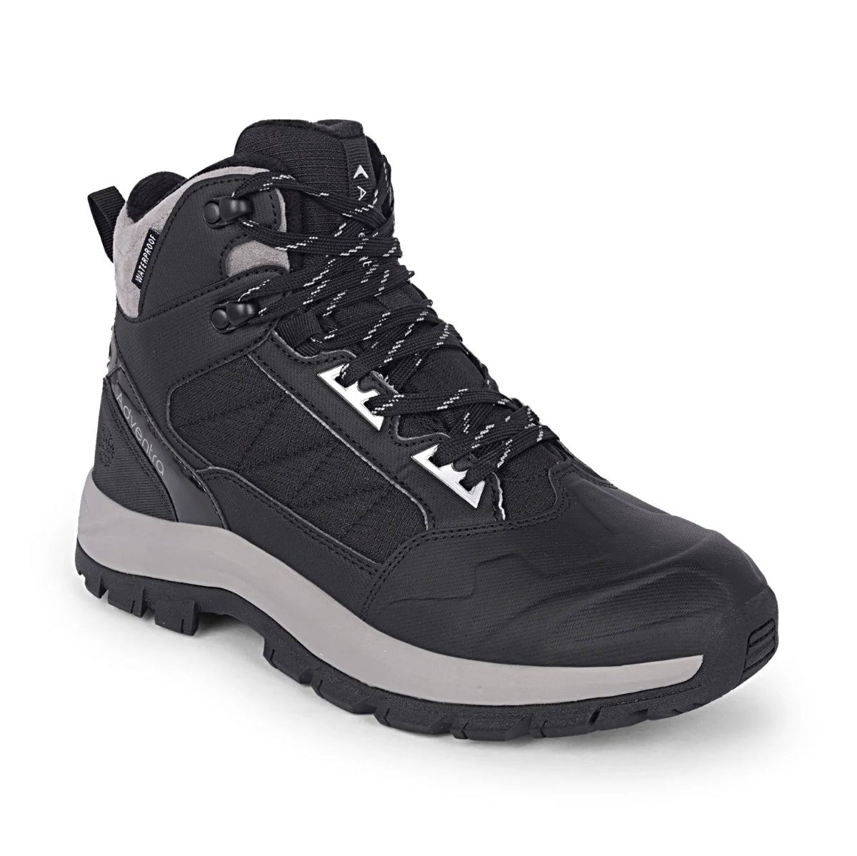 Men Waterproof Mid-Top Hiking Shoes with 3M Insulation | WH1104 - Black - OutdoorTravelGear.com