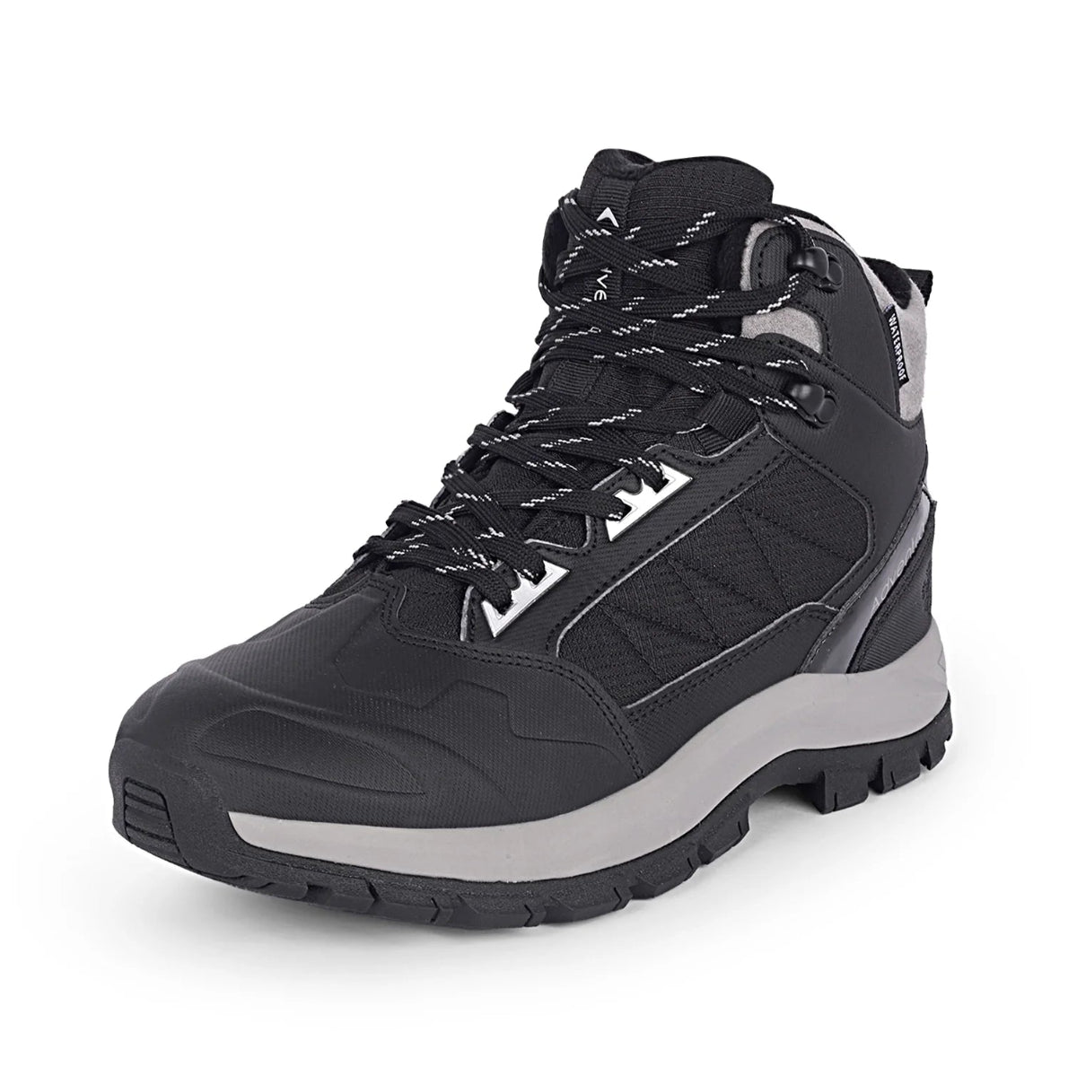 Men Waterproof Mid-Top Hiking Shoes with 3M Insulation | WH1104 - Black - OutdoorTravelGear.com