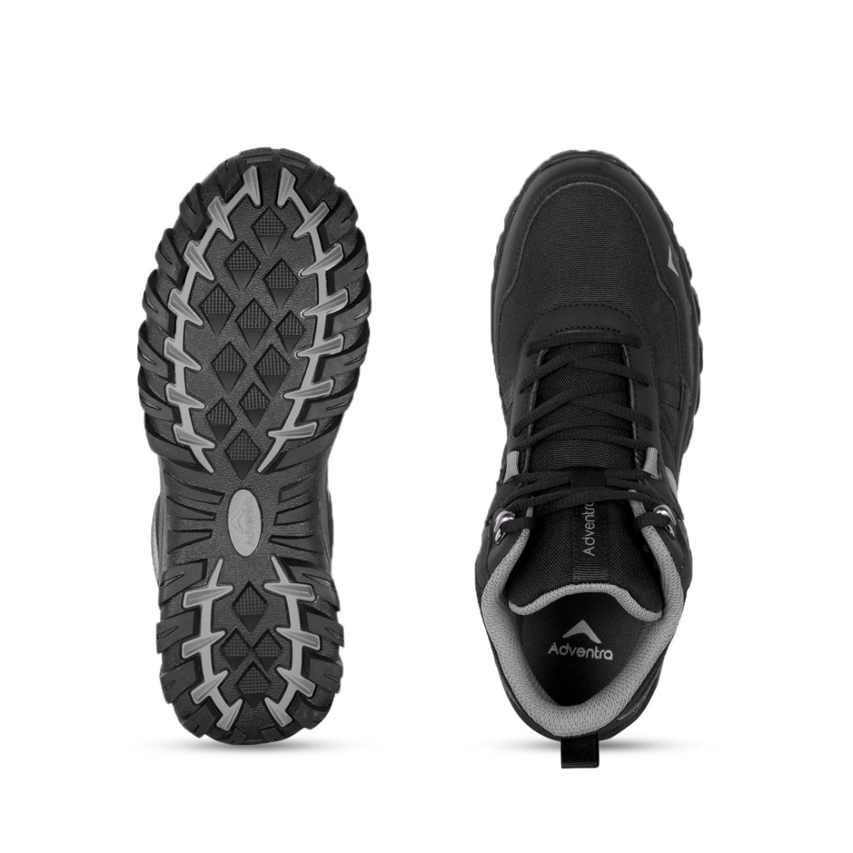 Men Mid-Top Hiking Shoes with Anti-Skid Full Rubber Sole | EH900 - Black - OutdoorTravelGear.com