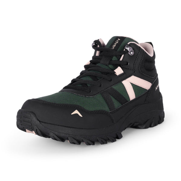 Men Mid-Top Hiking Shoes with Anti-Skid Full Rubber Sole | EH900 - Green - OutdoorTravelGear.com
