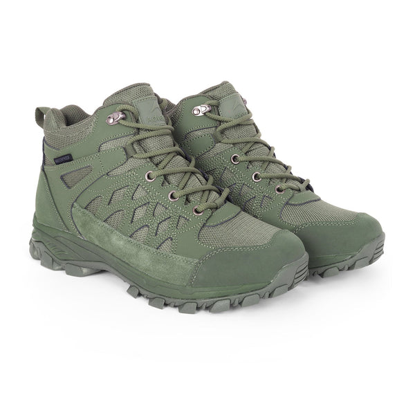 Men Waterproof Mid-Top Hiking Shoes with Cushioned Comfort | WH1107 - Green - OutdoorTravelGear.com