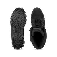 Men Waterproof High-Top Hiking Shoes with Cushioned Comfort | WH1108 - Black - OutdoorTravelGear.com