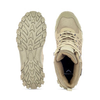 Men Waterproof Mid-Top Hiking Shoes with Cushioned Comfort | WH1107 - Beige - OutdoorTravelGear.com