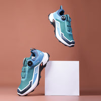 Men Waterproof Low-Top Hiking Shoes with Auto-Lacing | ET1102 - Blue - OutdoorTravelGear.com