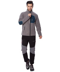 Anti-Pilling Fleece Winter Jacket and Windcheater - Grey - OutdoorTravelGear.com
