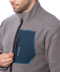 Anti-Pilling Fleece Winter Jacket and Windcheater - Grey - OutdoorTravelGear.com