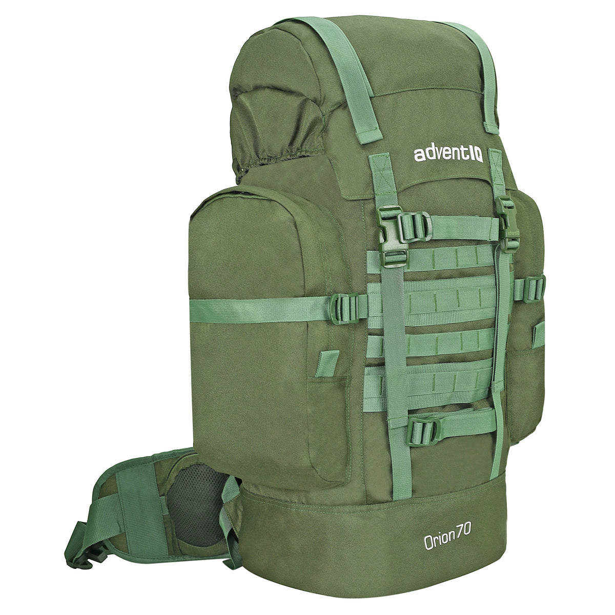 Orion Rucksack With Rain Cover - 70Litres - Olive Green - OutdoorTravelGear.com