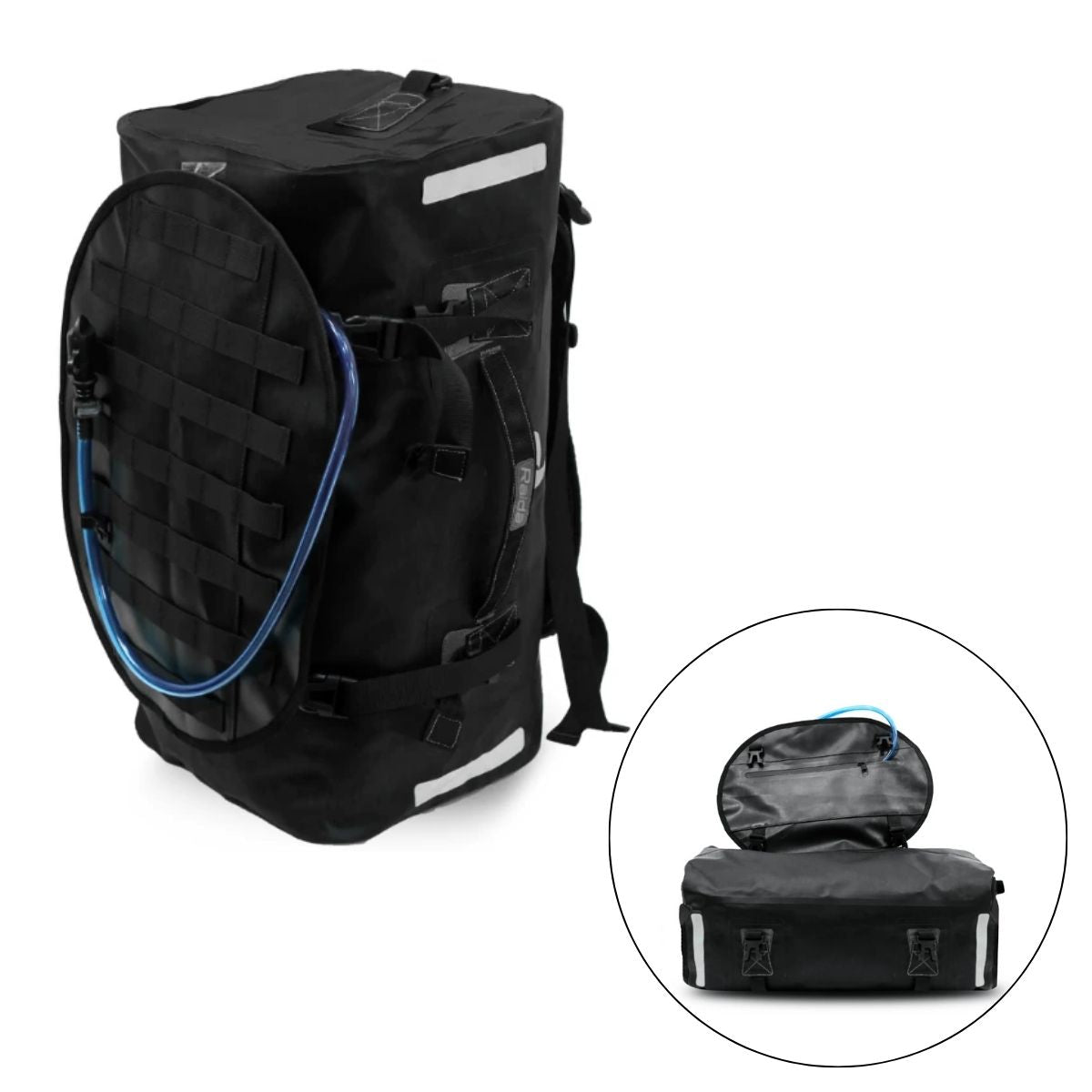 DryPorter Waterproof Tail Bag - 40Litres - Black - OutdoorTravelGear.com
