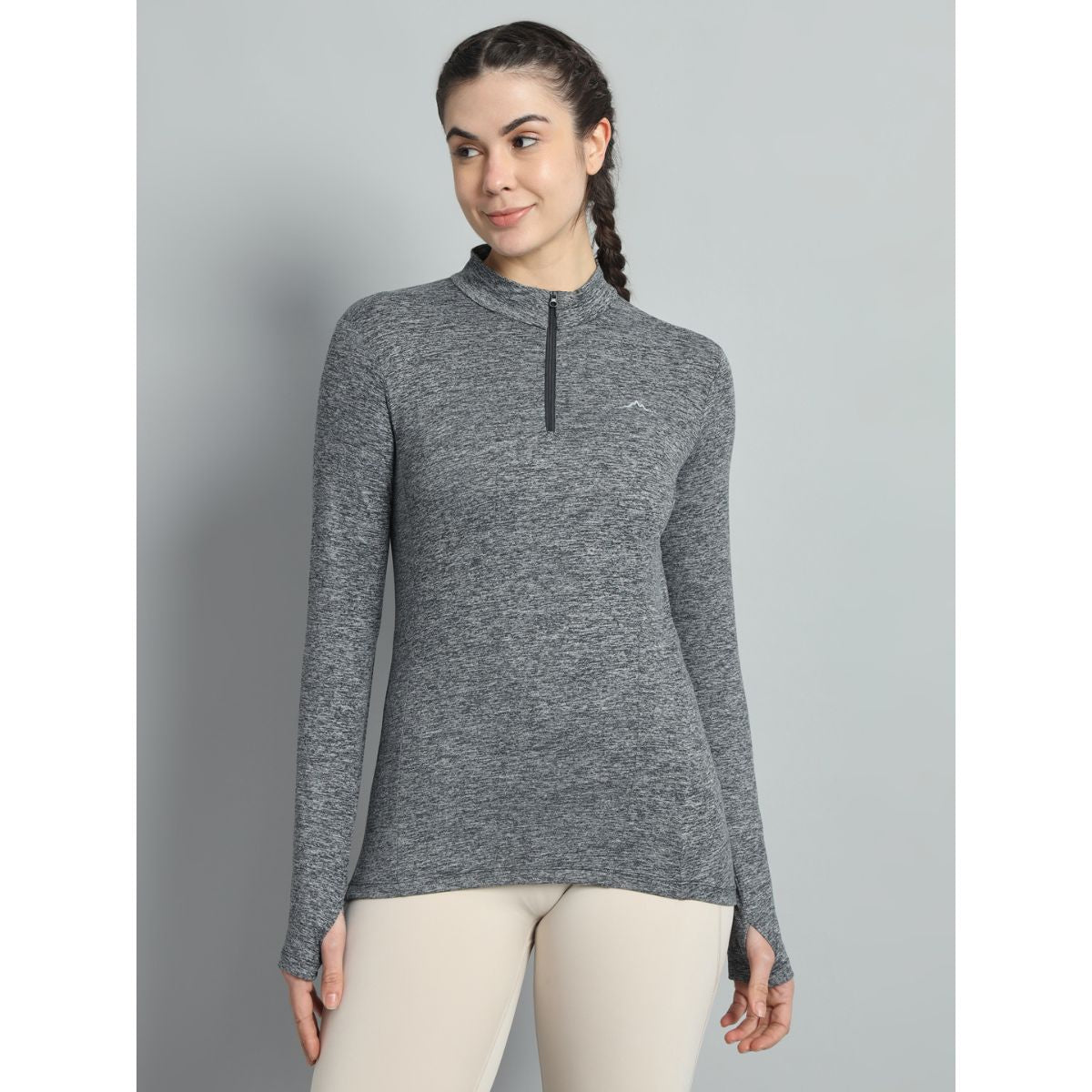 Women's Nomadic Full Sleeves T-Shirt / Baselayer - Charcoal Gray 1