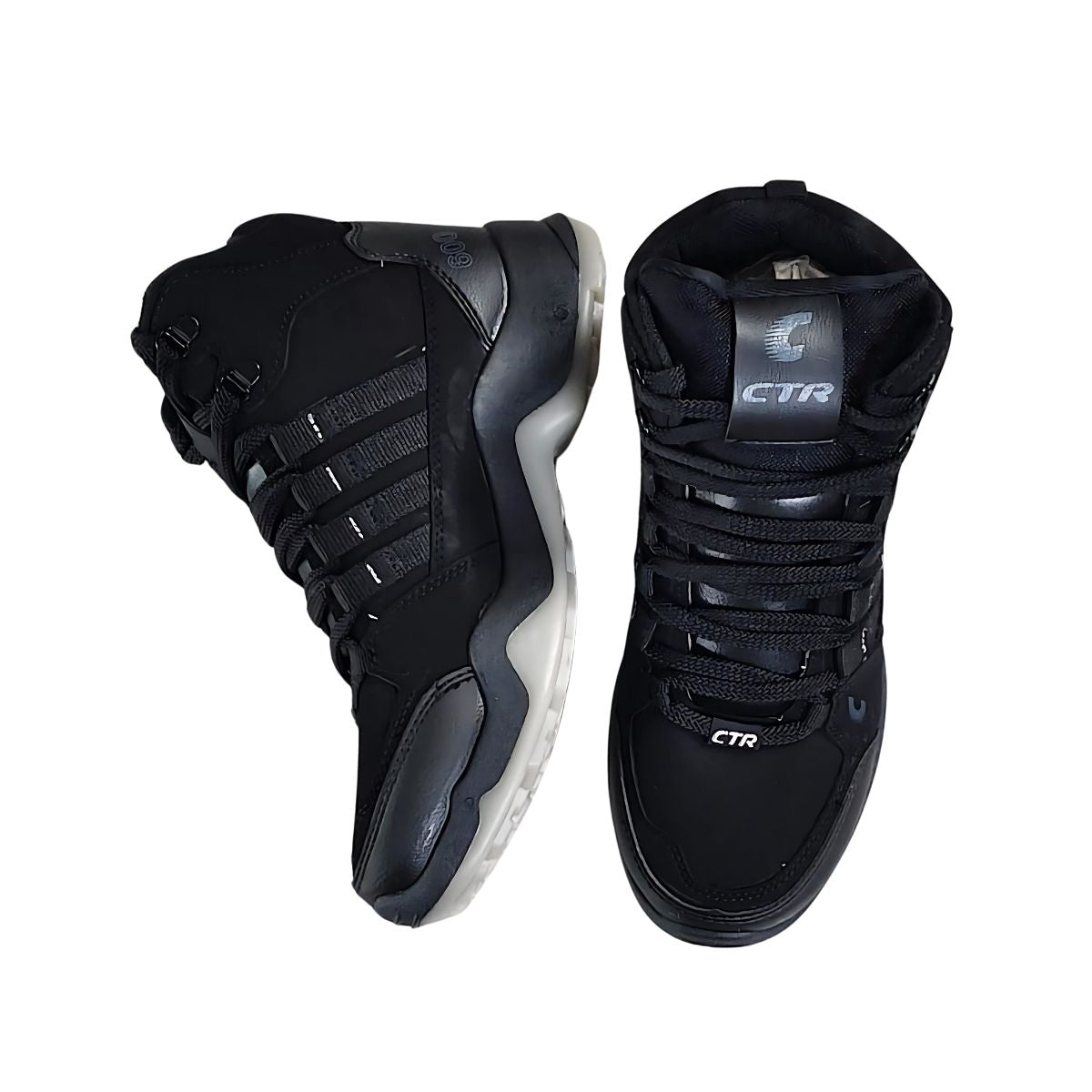 CTR Rub-600 High Ankle Trekking and Hiking Shoes - Black - OutdoorTravelGear.com