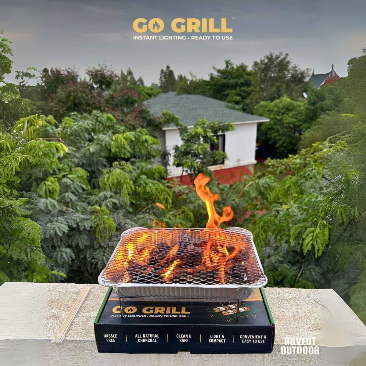 Go Grill - Instant Lighting Disposable Barbeque Grill - OutdoorTravelGear.com