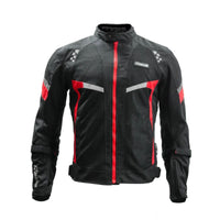 BOLT Motorcycle Riding Jacket with Armours - Red