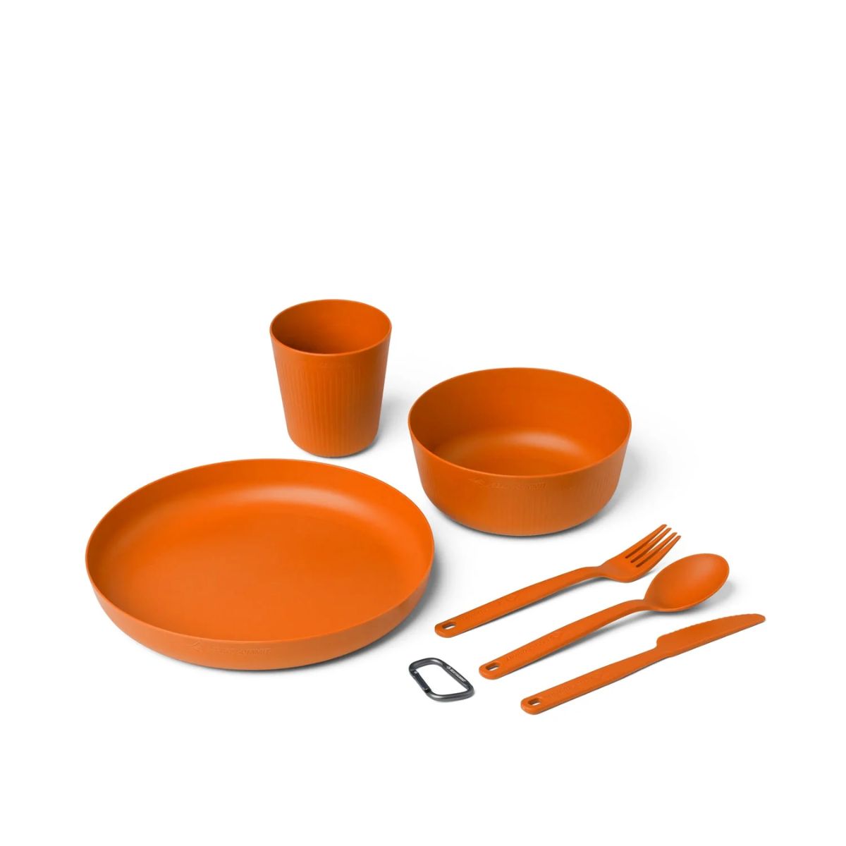 Camp Dinnerware Set - 6 Piece Set - Burnt Orange - OutdoorTravelGear.com