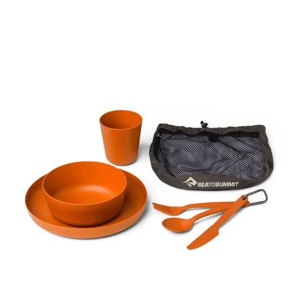 Camp Dinnerware Set - 6 Piece Set - Burnt Orange - OutdoorTravelGear.com