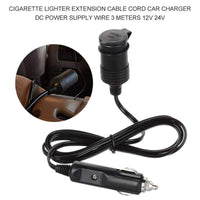 12V Car Cigarette Lighter Socket Extension Cable 2.0M Male to Female 4