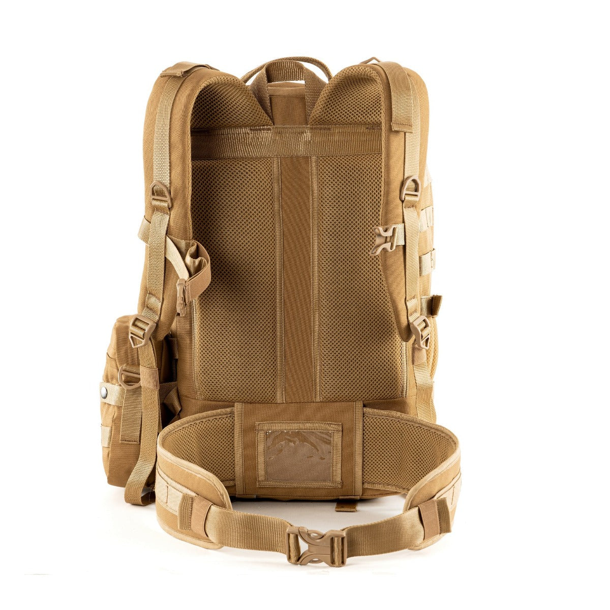 Alfa Military Tactical Backpack with Sling Bag Attachment - 45 Litres - Khaki 4