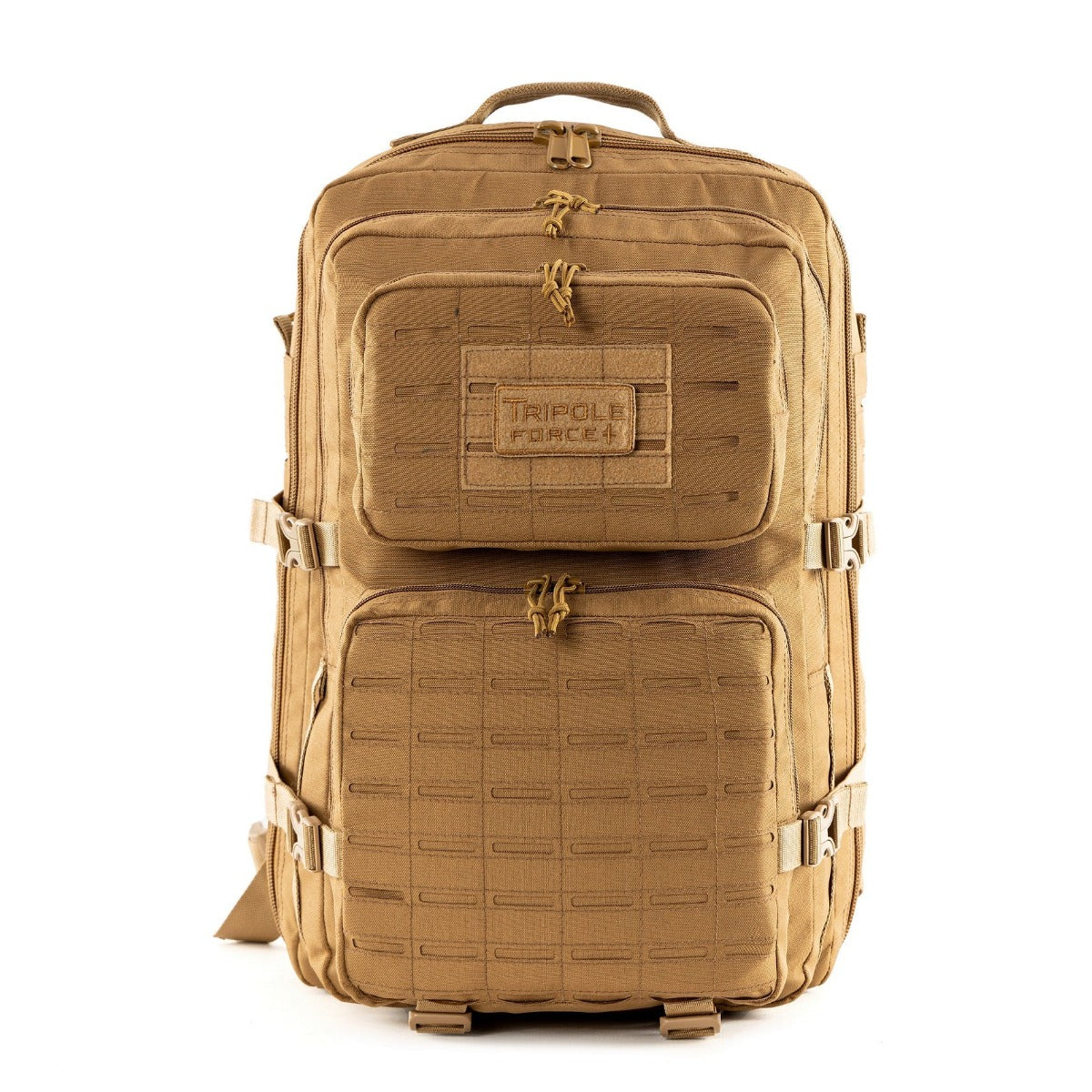 Force Plus Tactical Army Backpack with Laser-cut MOLLE - 50 Litres - Khaki 4