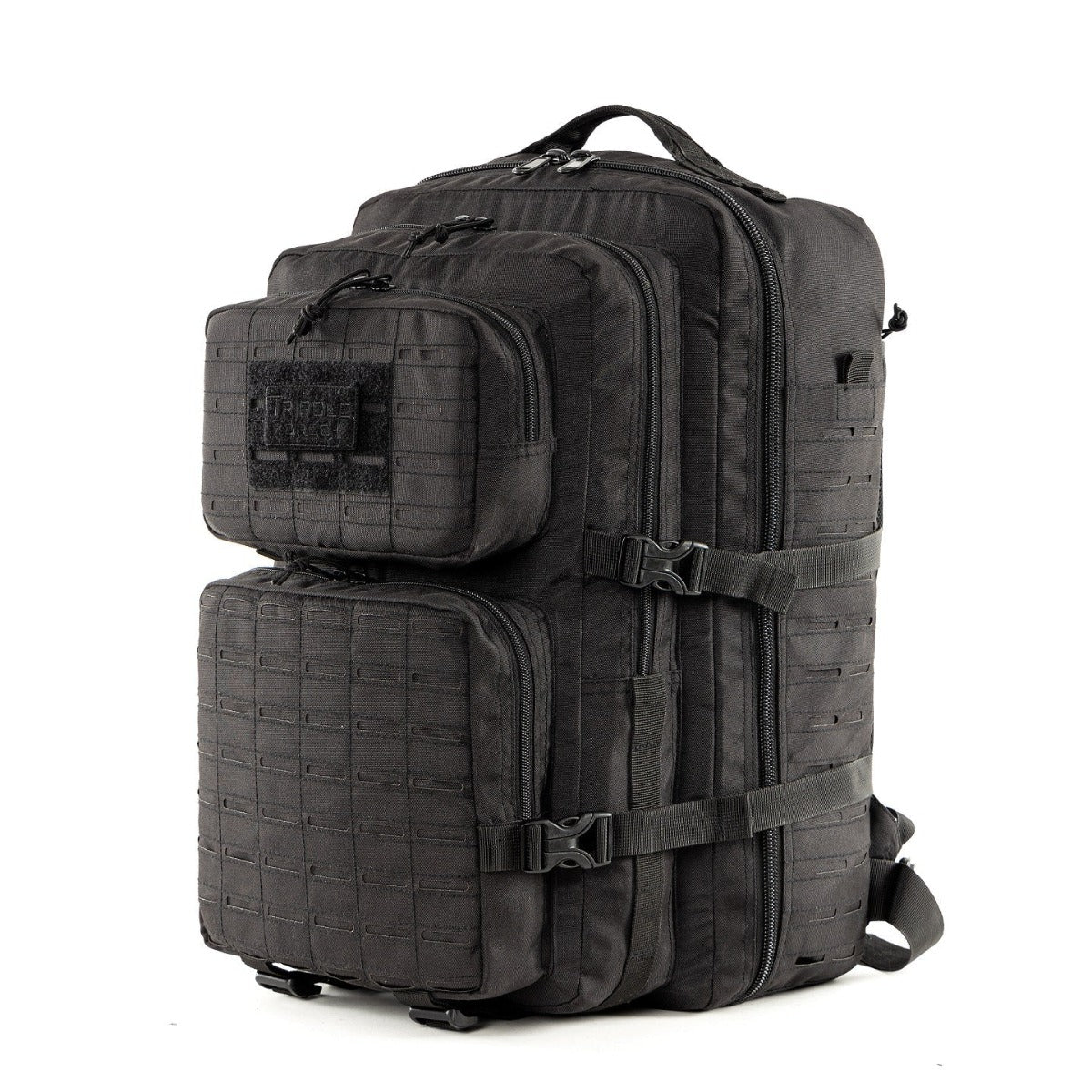 Force Plus Tactical Army Backpack with Laser-cut MOLLE - 50 Litres - Black 1