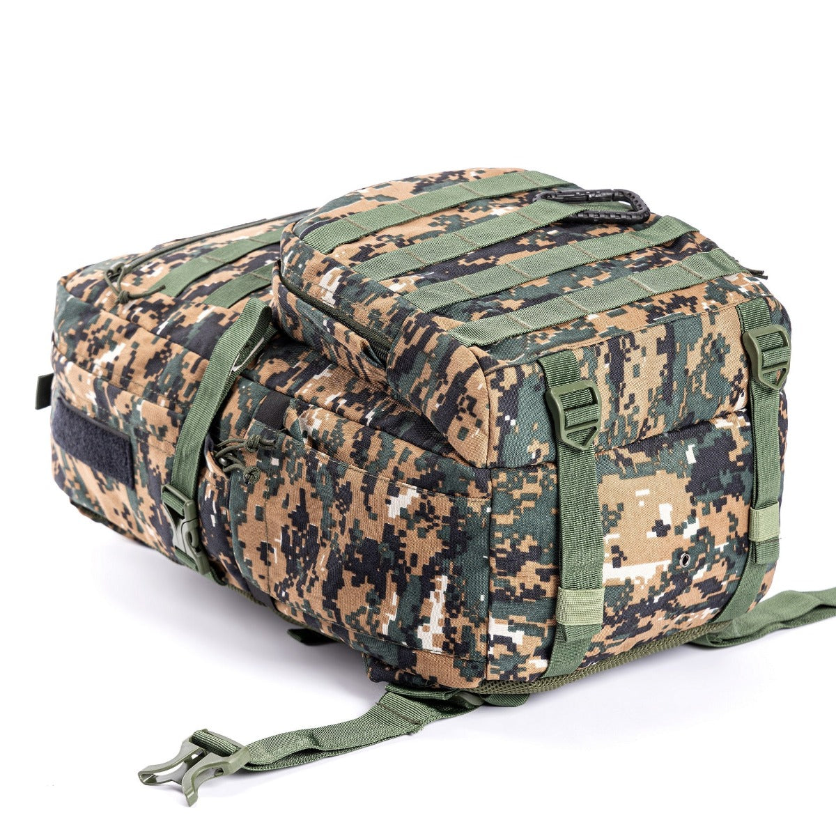 Captain Tactical Backpack with MOLLE Webbing and Carabiner -  25 Litres - Digital Camouflage 5