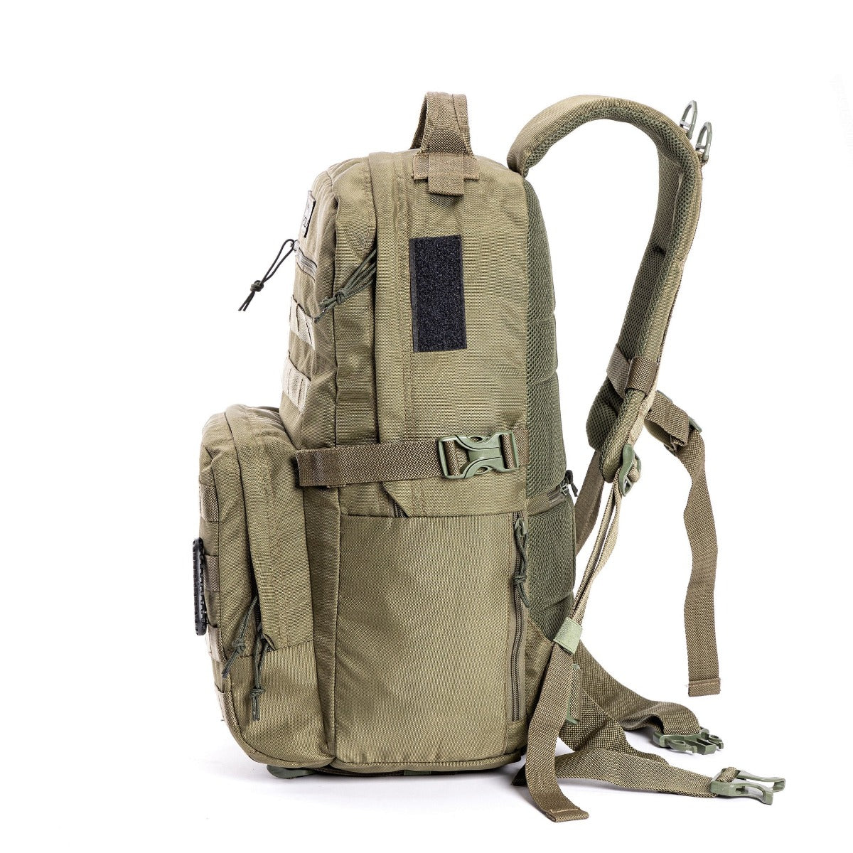 Captain Tactical Backpack with MOLLE Webbing and Carabiner -  25 Litres - Army Green 4
