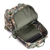 Captain Tactical Backpack with MOLLE Webbing and Carabiner -  25 Litres - Digital Camouflage 6