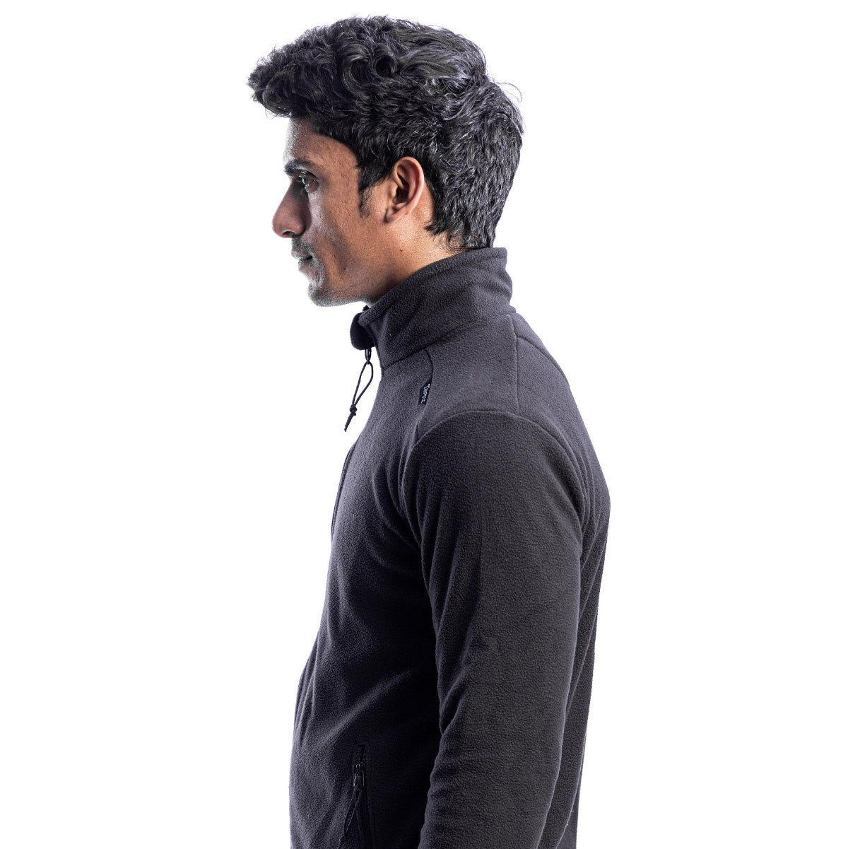 Anti-Pilling Fleece Winter Jacket and Windcheater - Black