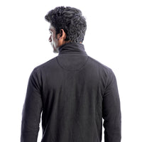 Anti-Pilling Fleece Winter Jacket and Windcheater - Black