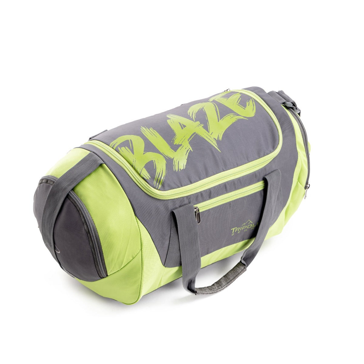 Blaze Gym & Sports Duffel Bag - Grey + Neon Yellow 6