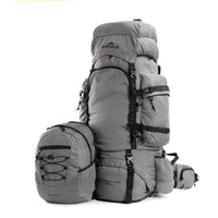 Colonel Pro Metal Frame Rucksack + Detachable Bag & Rain Cover - 105 Litres - Grey 2