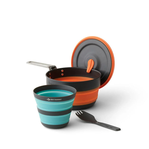 Frontier Ultralight Collapsible 1L Pot Cook Set - 3 Piece Set - OutdoorTravelGear.com
