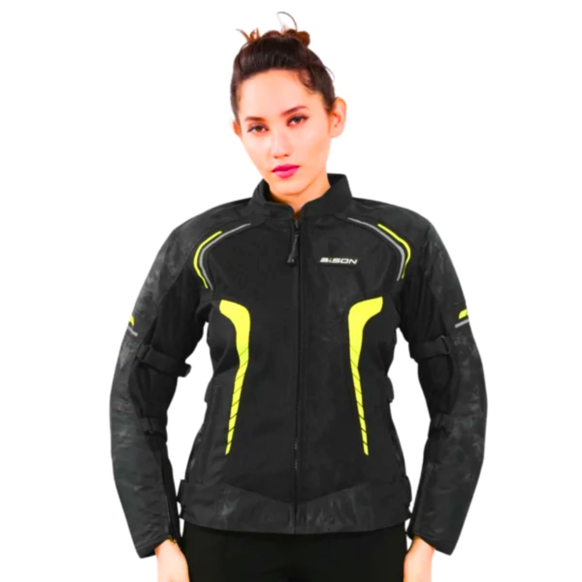 Women's Phoenix Riding Jacket - Black + Hi-Viz Neon - OutdoorTravelGear.com