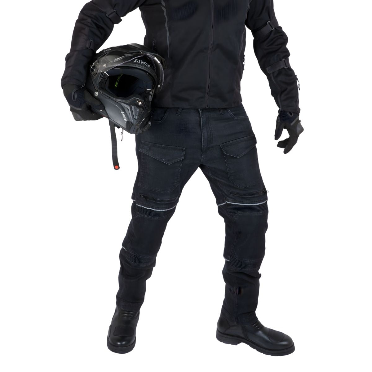 Outlaw - Riding Cargo Jeans - Charcoal Black - CORE-X - OutdoorTravelGear.com