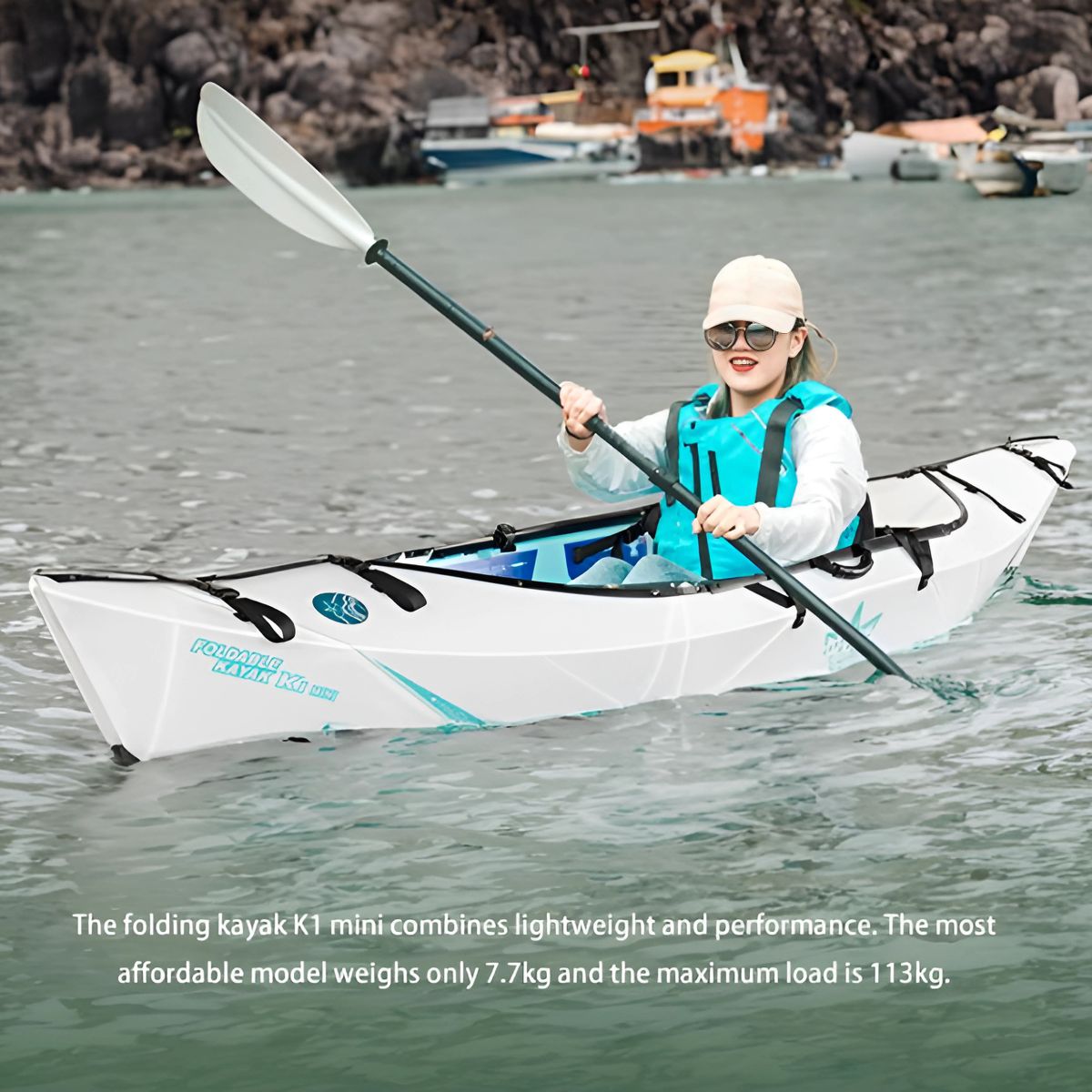 K1 Mini Folding Portable Kayak - White