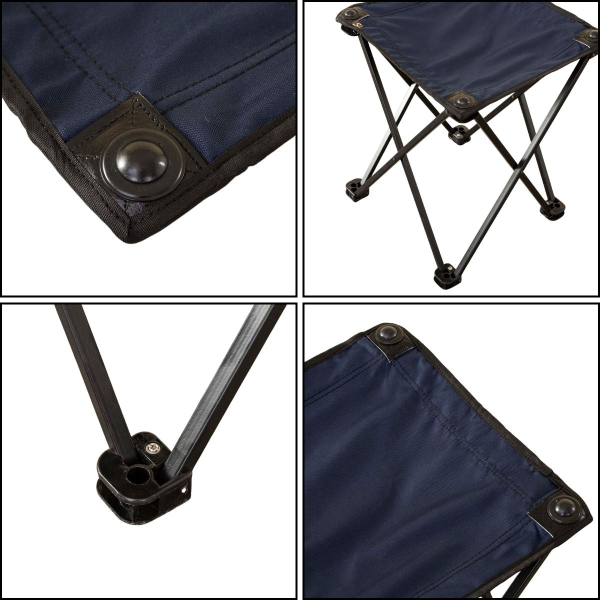 Foldable Camping Stool - Blue - OutdoorTravelGear.com