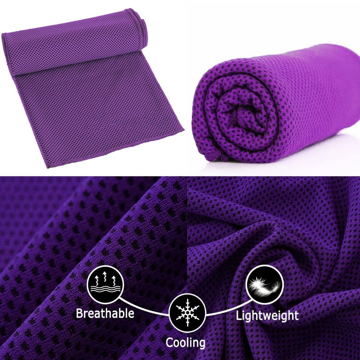 Breezer Cooling Towel - Purple - OutdoorTravelGear.com