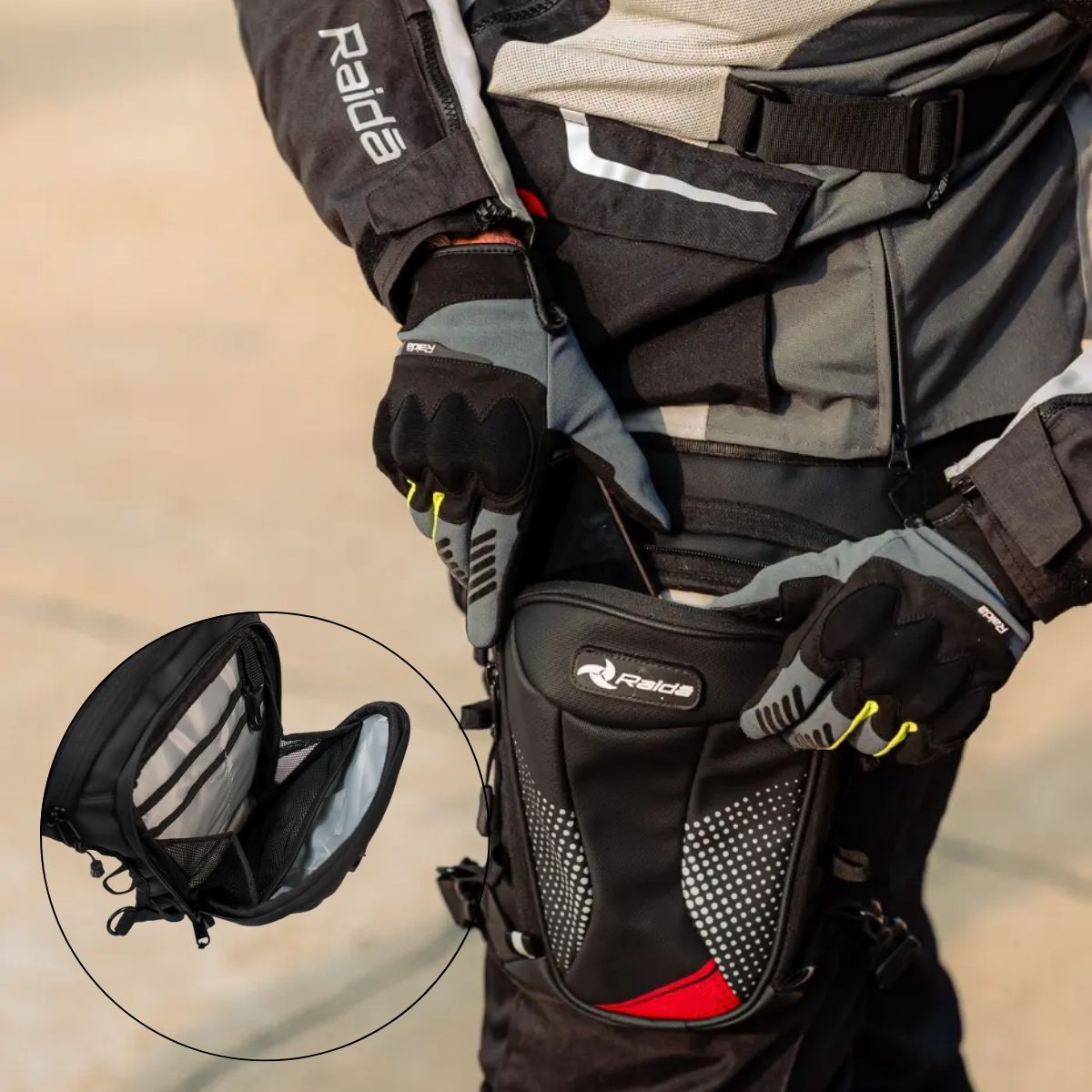 Compass Thigh Bag - Black - OutdoorTravelGear.com